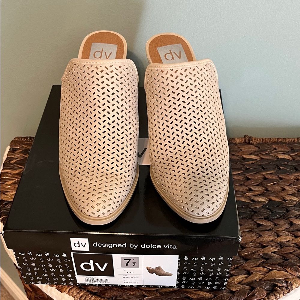 DV by Dolce Vita Cream Perforated Slip-Ons